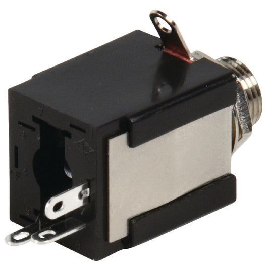 Valueline Audio-Stecker 6.35 mm Female PVC Schwarz