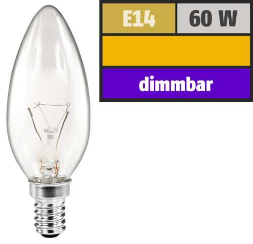 Osram Kerzenlampe OSRAM, E14, 230V, 60W, klar
