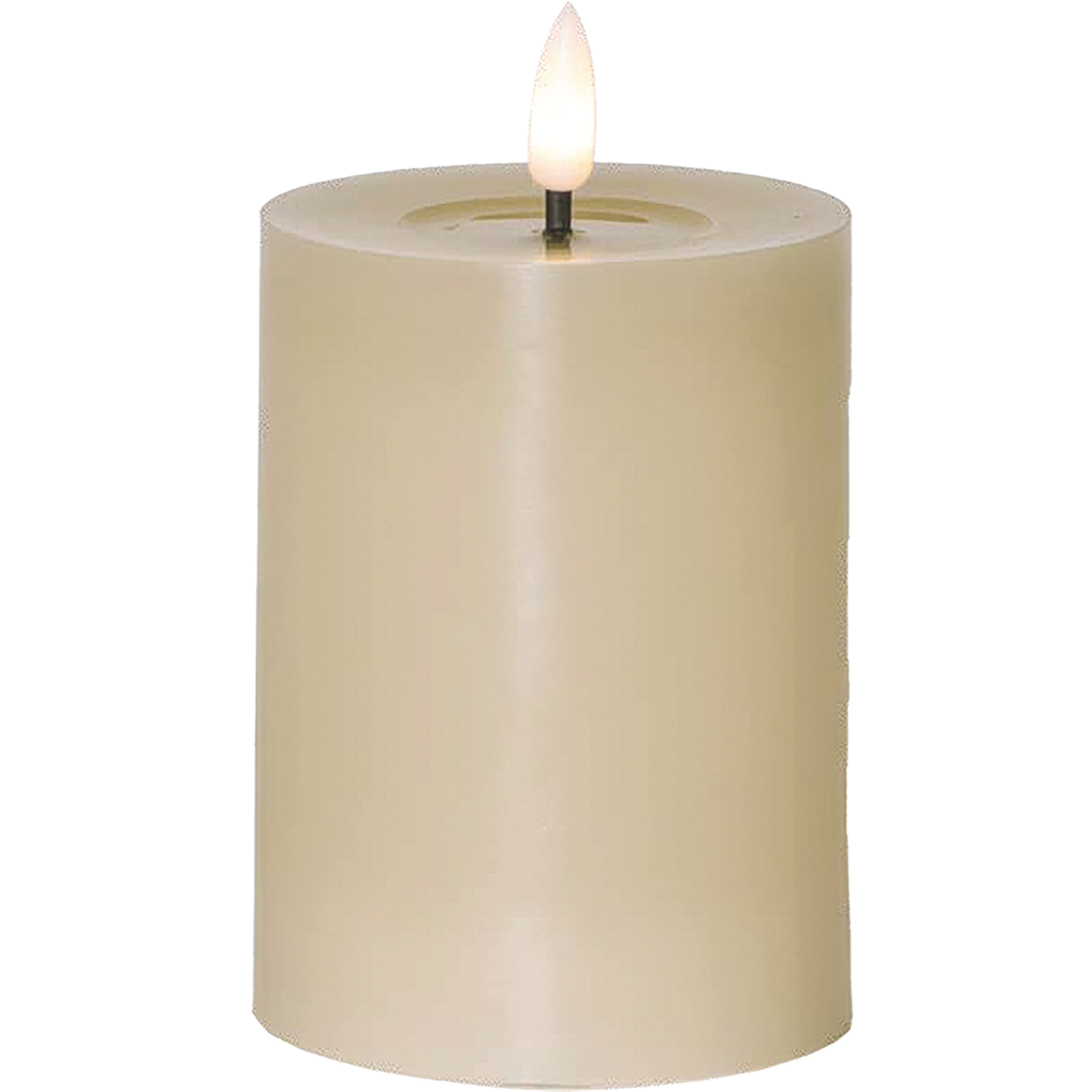 LED-Echtwachs-Kerze ''Flamme Flow'' , beige, 12,5x7,5cm, Timer