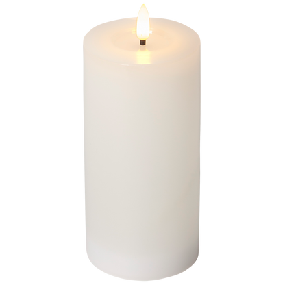 LED Echtwachs-Kerze ''Flamme Flow'',  flackernd, batteriebetrieben, 7,5x17,5cm