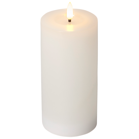 LED Echtwachs-Kerze ''Flamme Flow'',  flackernd, batteriebetrieben, 7,5x17,5cm