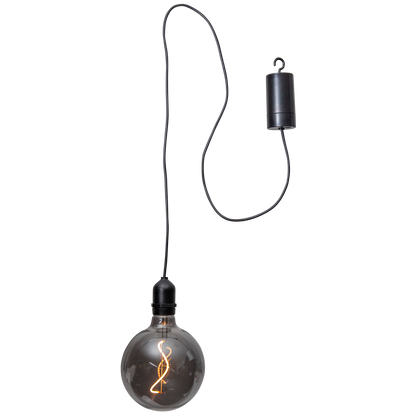 LED-Glaskugel ''Bowl'', warmweiß, 1m Kabel, 12,5x19,5cm, IP44, Batteriebetrieben