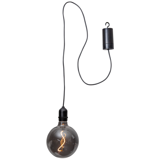 LED-Glaskugel ''Bowl'', warmweiß, 1m Kabel, 12,5x19,5cm, IP44, Batteriebetrieben