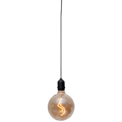 LED-Glaskugel ''Bowl'', warmweiß, 1m Kabel, 12,5x19,5cm, IP44, Batteriebetrieben