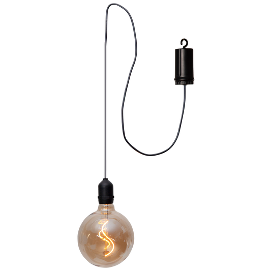 LED-Glaskugel ''Bowl'', warmweiß, 1m Kabel, 12,5x19,5cm, IP44, Batteriebetrieben