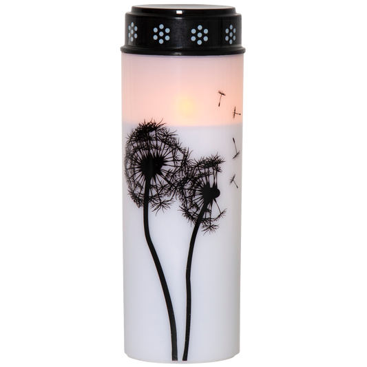 LED-Grablicht ''Dandelion'', weiß mit Pusteblumenmotiv, warmweiß, 21x7cm, outdoor