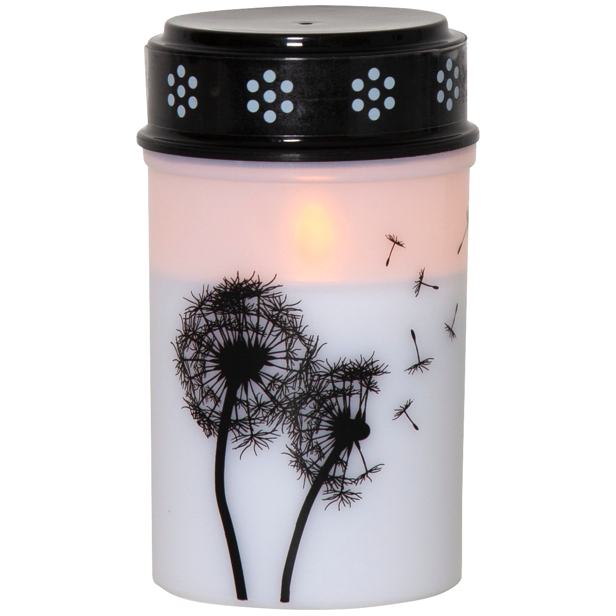 LED-Grablicht ''Dandelion'', weiß mit Pusteblumenmotiv, warmweiß, 12x7cm, outdoor