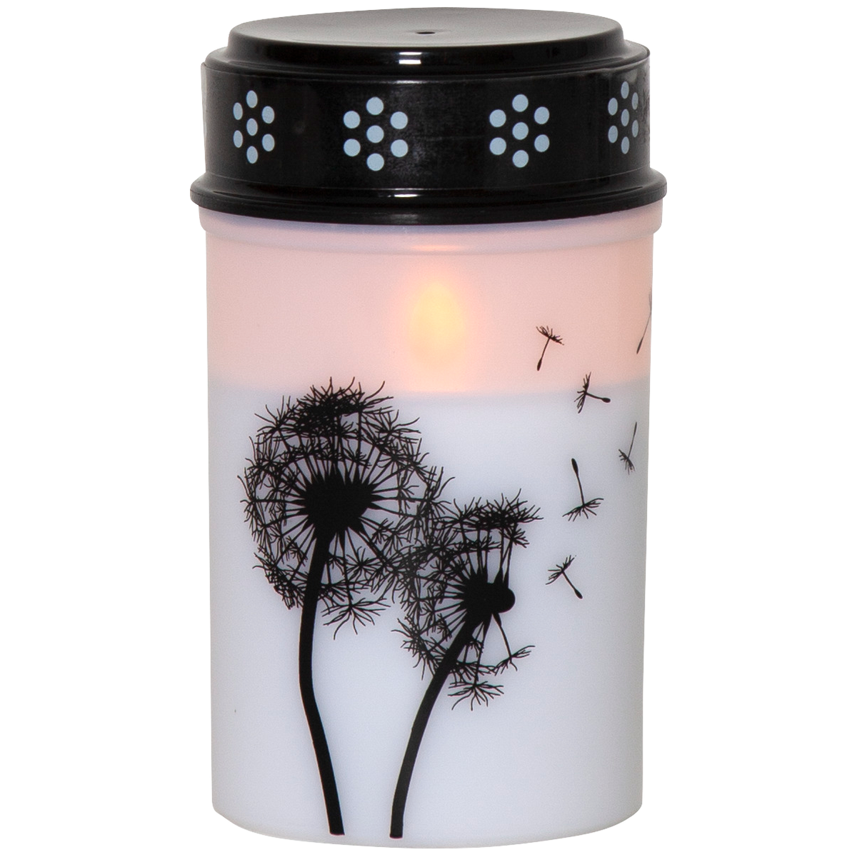 LED-Grablicht ''Dandelion'', weiß mit Pusteblumenmotiv, warmweiß, 12x7cm, outdoor