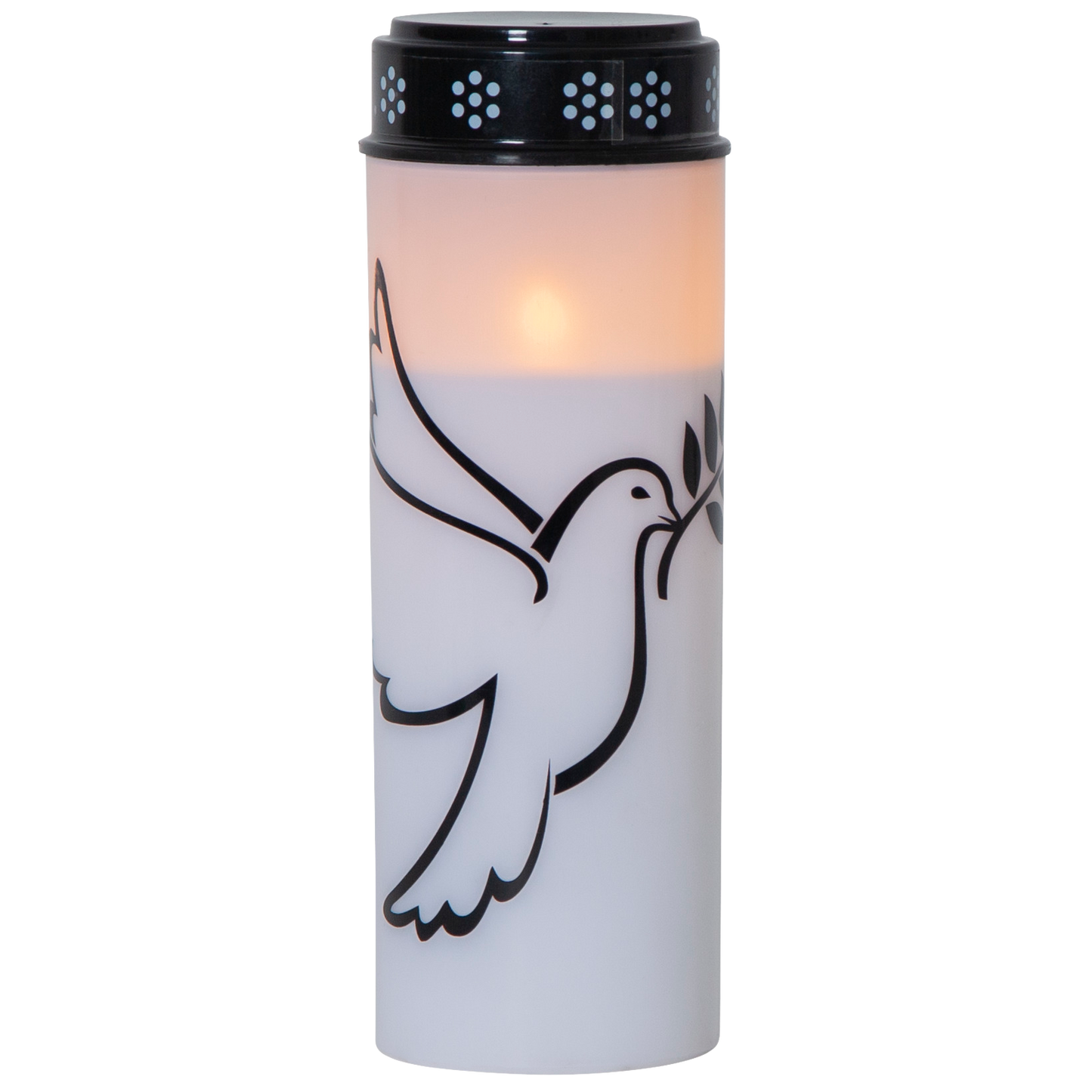 LED-Grablicht ''Dove'', weiß mit Taubenmotiv, warmweiß, 20,5x7,5cm, outdoor