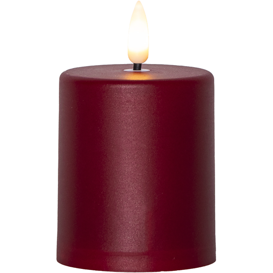 LED-Kerze ''Paula'' , flackernd, rot, 6.1x10cm, Timer, outdoor