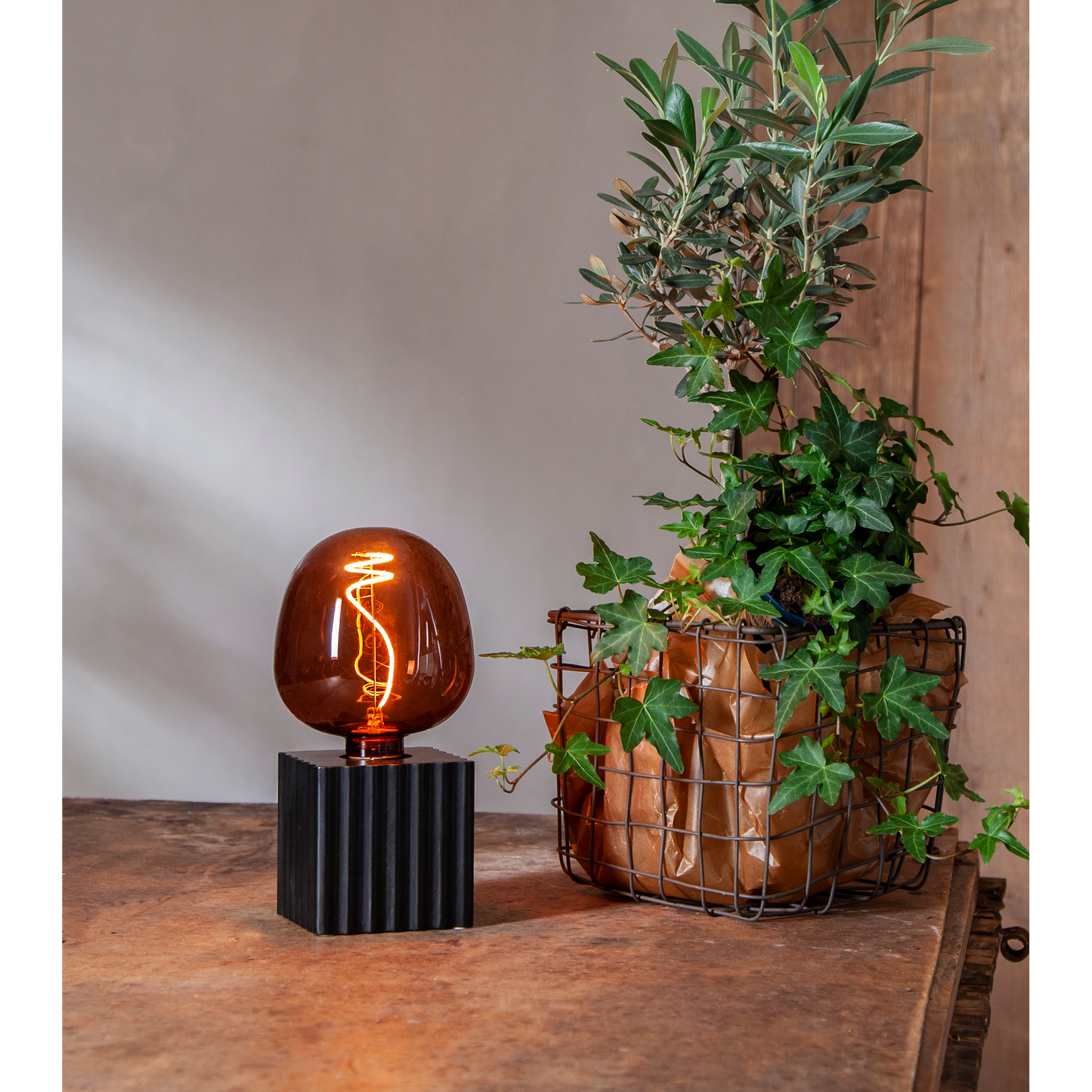 LED-Lampe ''Cognac Apple'', E27, 1800K, 1W, 80 Ra, 40lm, ca. 12,5x17cm