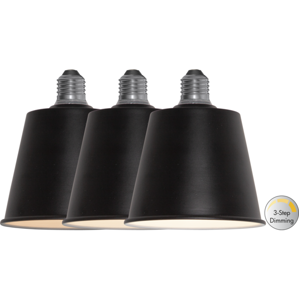 LED-Lampe ''Dream'', Metall, schwarz, step-dimmbar, E27, 3000K, 210lm, 3,5W