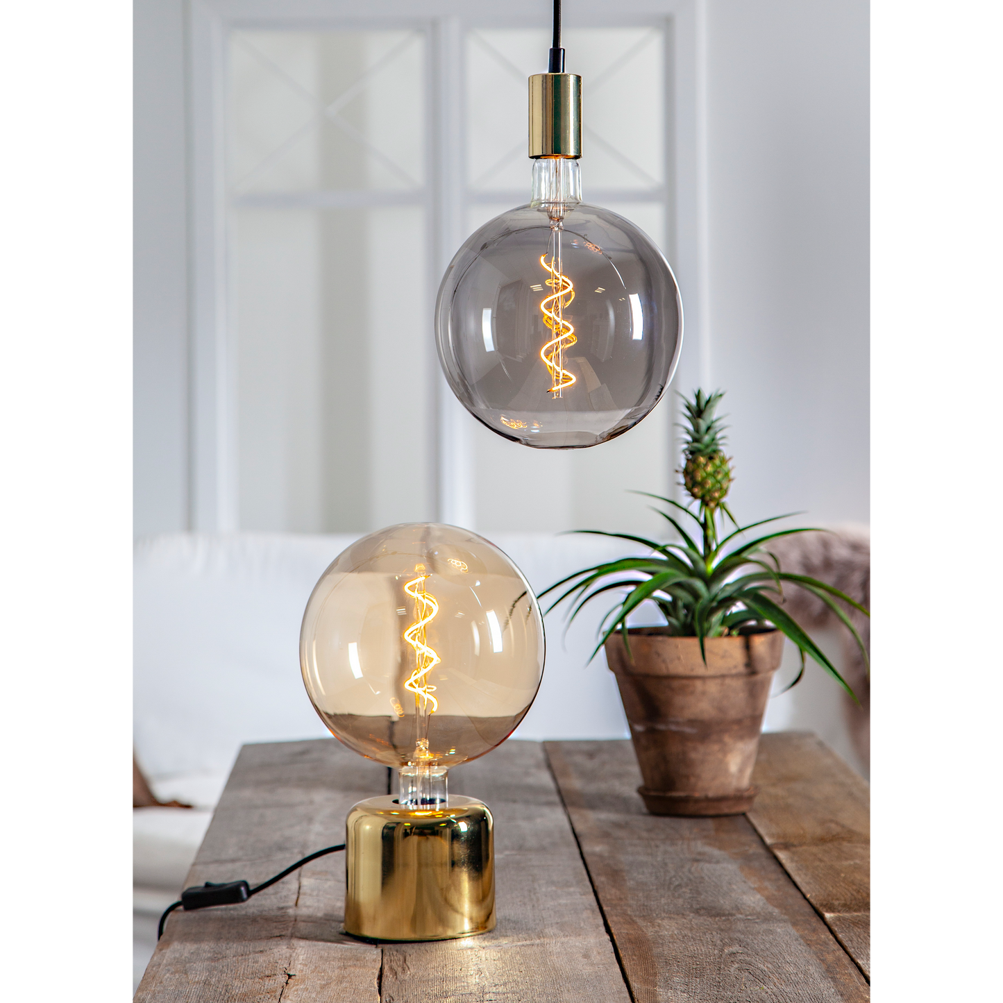 LED-Lampe ''Industrial Vintage'', E27, 2100K, Amber, 130lm,20x26,2cm, 2,8W,dimmbar