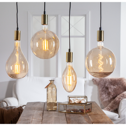 LED-Lampe ''Industrial Vintage'', E27, 2100K, Amber, 130lm,20x26,2cm, 2,8W,dimmbar