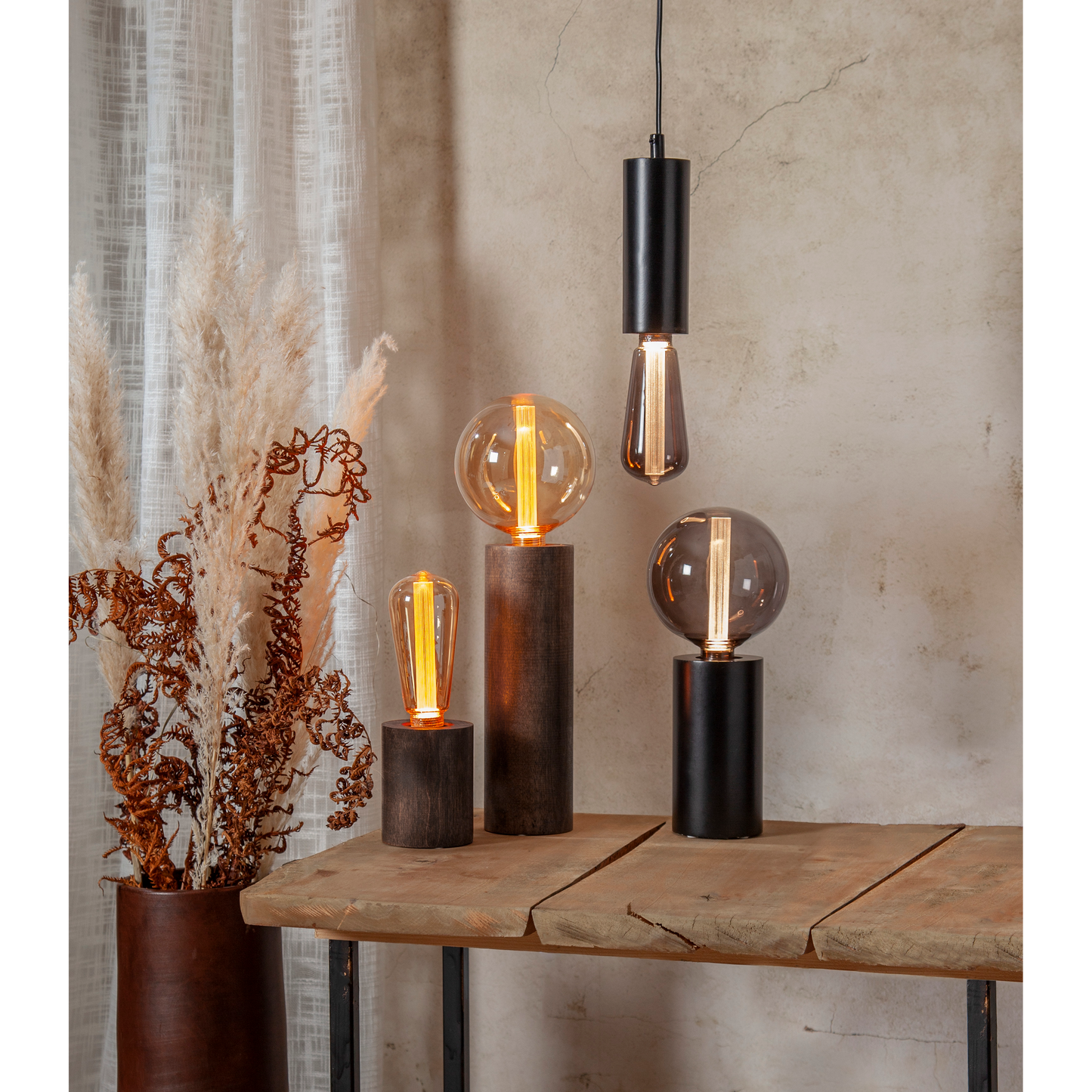 LED-Lampe ''Soft Glow'', E27, 1700K, 80 Ra, 45lm, 12,5x16,4cm, 2W, Amber