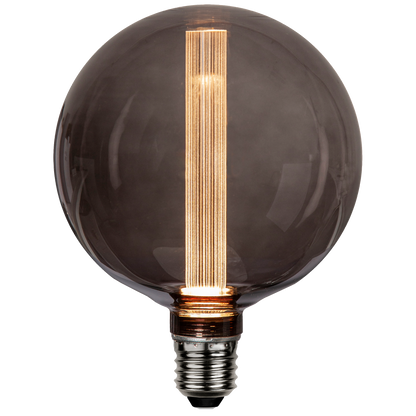 LED-Lampe ''Soft Glow'', E27, 2800K, 80 Ra, 45lm, 12,5x16,4cm,1,1W, Rauchglas