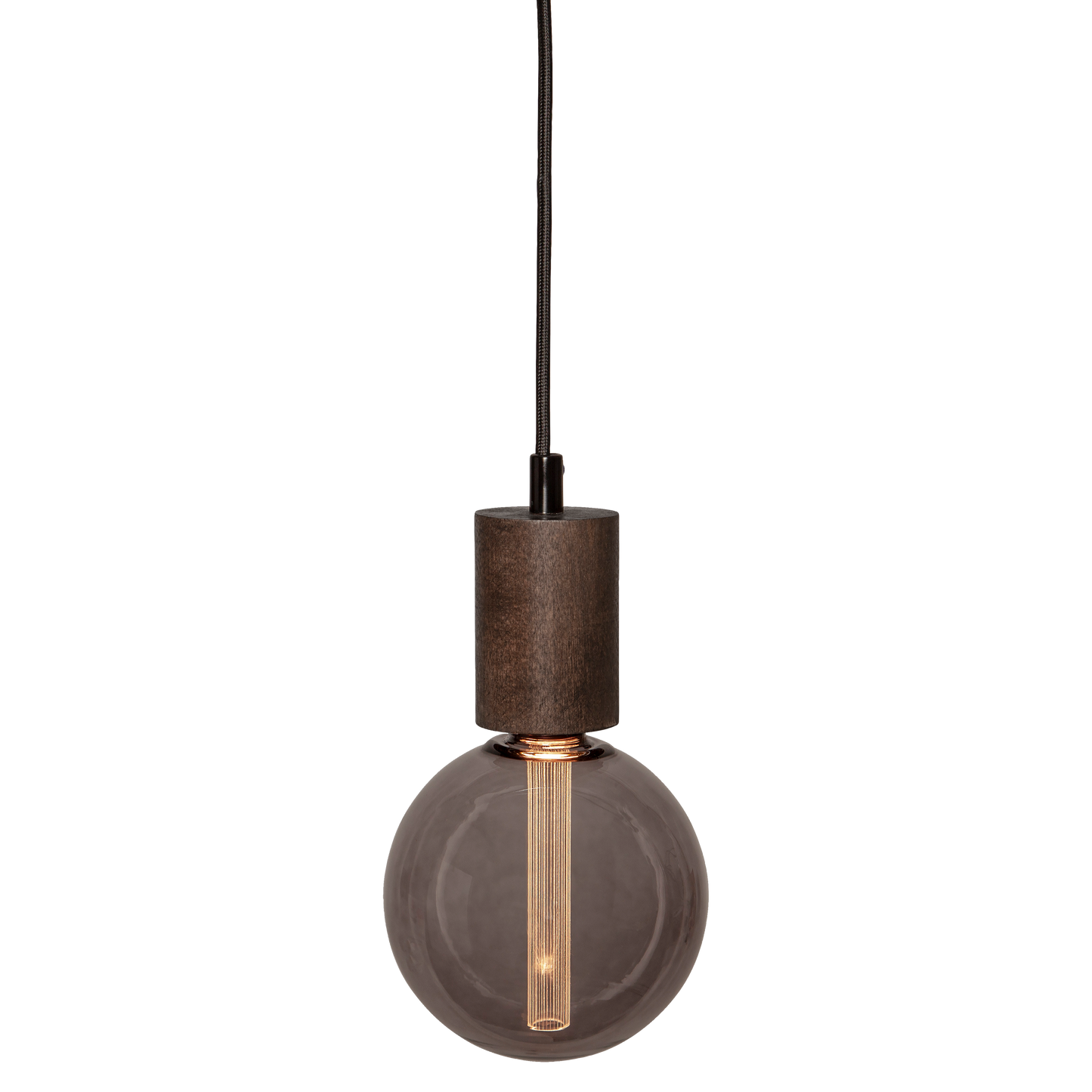 LED-Lampe ''Soft Glow'', E27, 2800K, 80 Ra, 45lm, 12,5x16,4cm,1,1W, Rauchglas