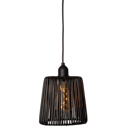 LED-Lampenschirm ''Twine'', schwarz, Kunststoff, 15x15cm, 1m Zuleitung, outdoor