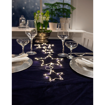 LED-Lichterkette ''Dew Drop Stars'', 2x Stern 20cm, 2x Stern 10cm, Batterie, Timer