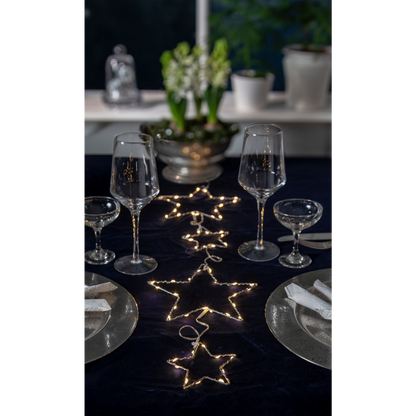 LED-Lichterkette ''Dew Drop Stars'', 2x Stern 20cm, 2x Stern 10cm, Batterie, Timer