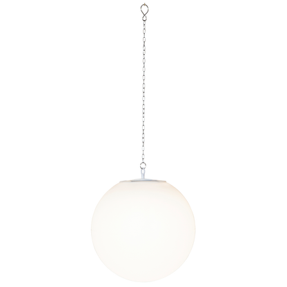 LED-Solar-Kugel ''Globy'', weiß, 30x29cm, Kette zum aufhängen, Solarpanele, Akku