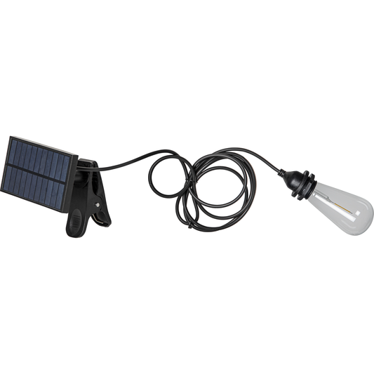LED-Solar-Lampe ''Cord Set'', schwarz, Kunstoff/Glas, zum Clippen, inkl. Akku