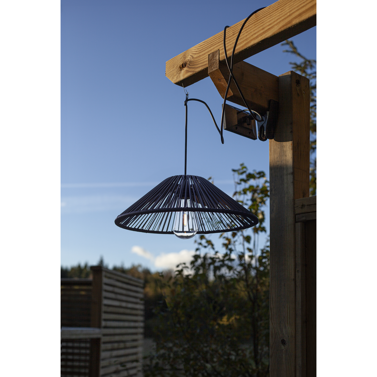 LED-Solar-Lampe ''Cord Set'', schwarz, Kunstoff/Glas, zum Clippen, inkl. Akku