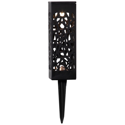 LED-Solar-Laterne ''Izola'', 2er-Set, schwarz, warmweiß, 6x18cm, Akku, outdoor