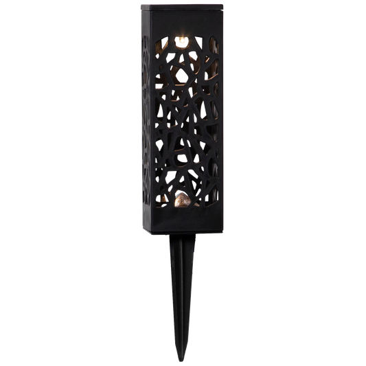 LED-Solar-Laterne ''Izola'', 2er-Set, schwarz, warmweiß, 6x18cm, Akku, outdoor