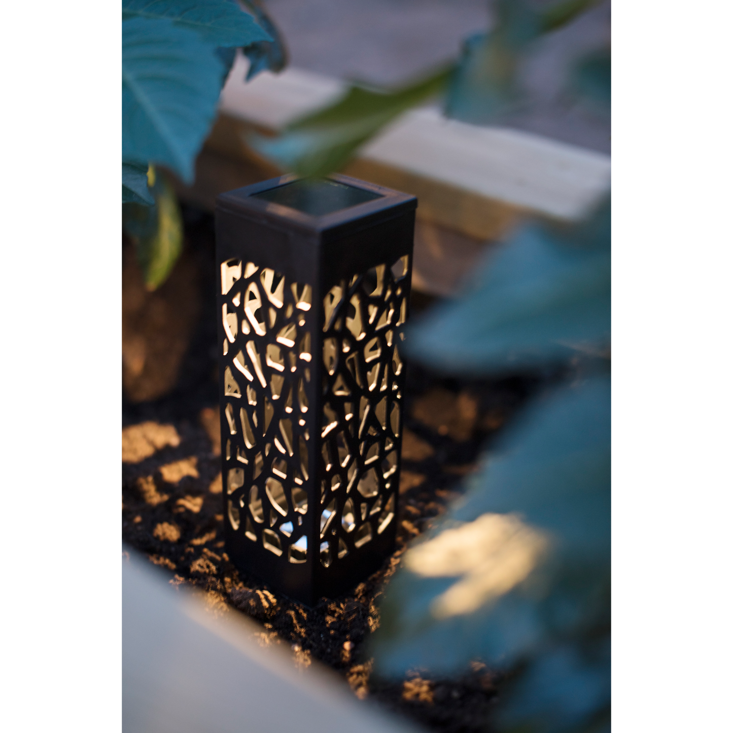LED-Solar-Laterne ''Izola'', 3er-Set, schwarz, warmweiß, 6x11cm, Akku, outdoor