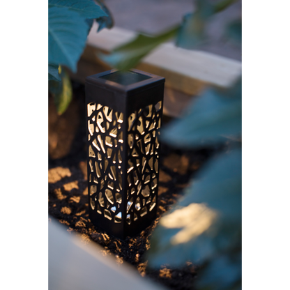 LED-Solar-Laterne ''Izola'', 3er-Set, schwarz, warmweiß, 6x11cm, Akku, outdoor