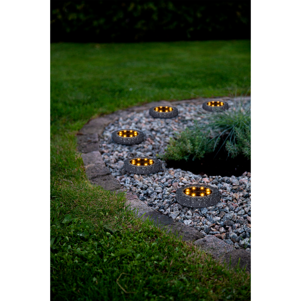 LED-Solar-Rasenleuchte ''Lawnlight'', 2er-Set, grau, outdoor, Akku,mit Erdspieß
