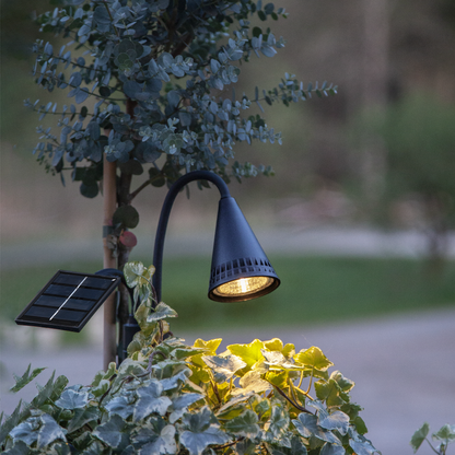 LED-Solar-Spot ''Powerspot'', biegsam, schwarz, Kunstoff, Erdspieß, inkl. Akku