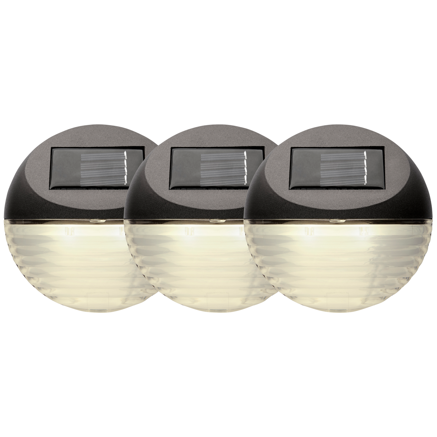 LED Solar-Wandleuchten ''Fency'', 3er Set, braun, 11x11cm, warmweiß, outdoor