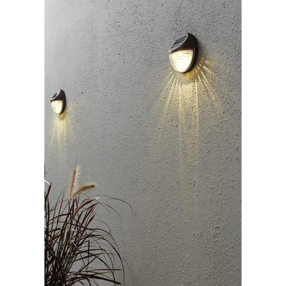 LED Solar-Wandleuchten ''Fency'', 3er Set, braun, 11x11cm, warmweiß, outdoor