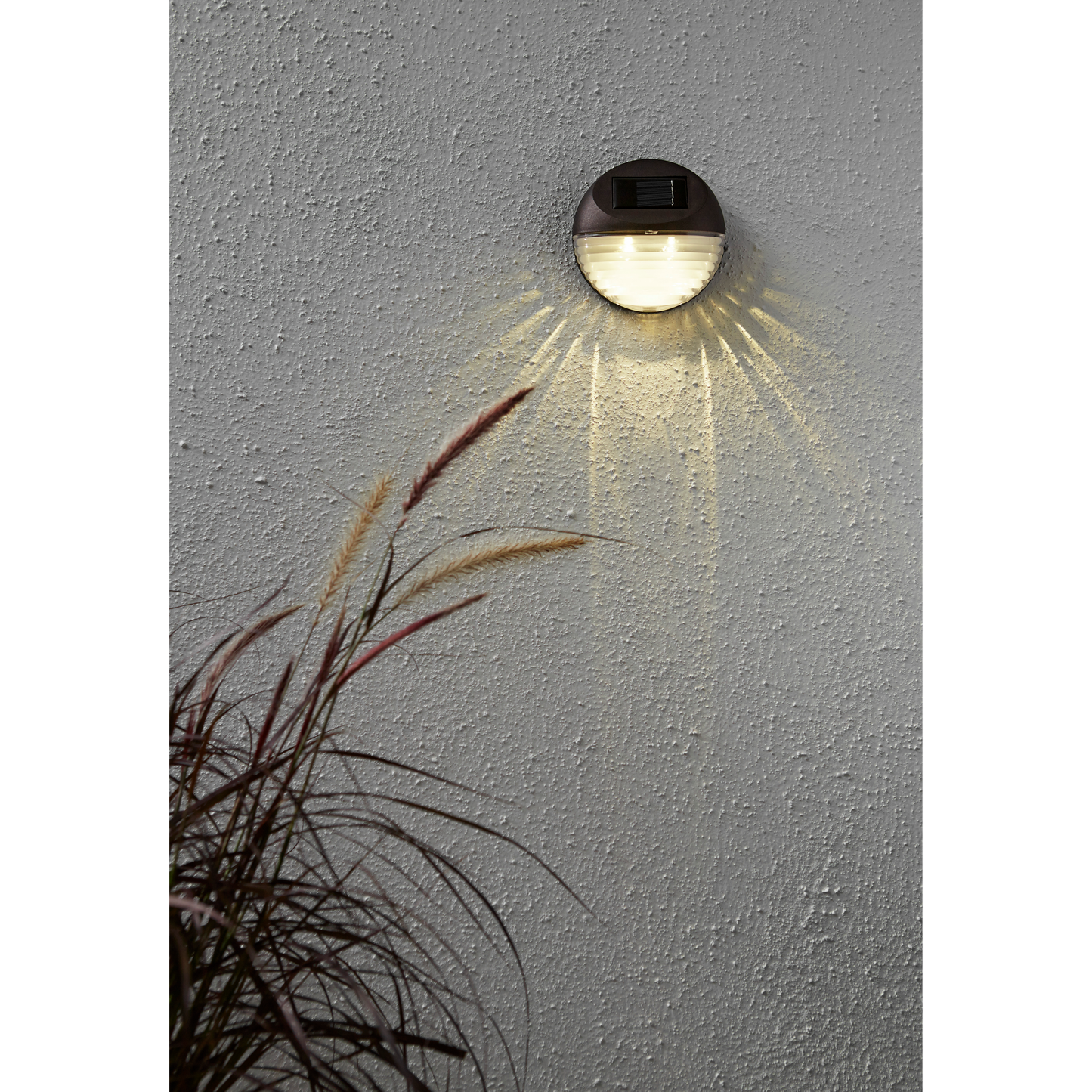 LED Solar-Wandleuchten ''Fency'', 3er Set, braun, 11x11cm, warmweiß, outdoor
