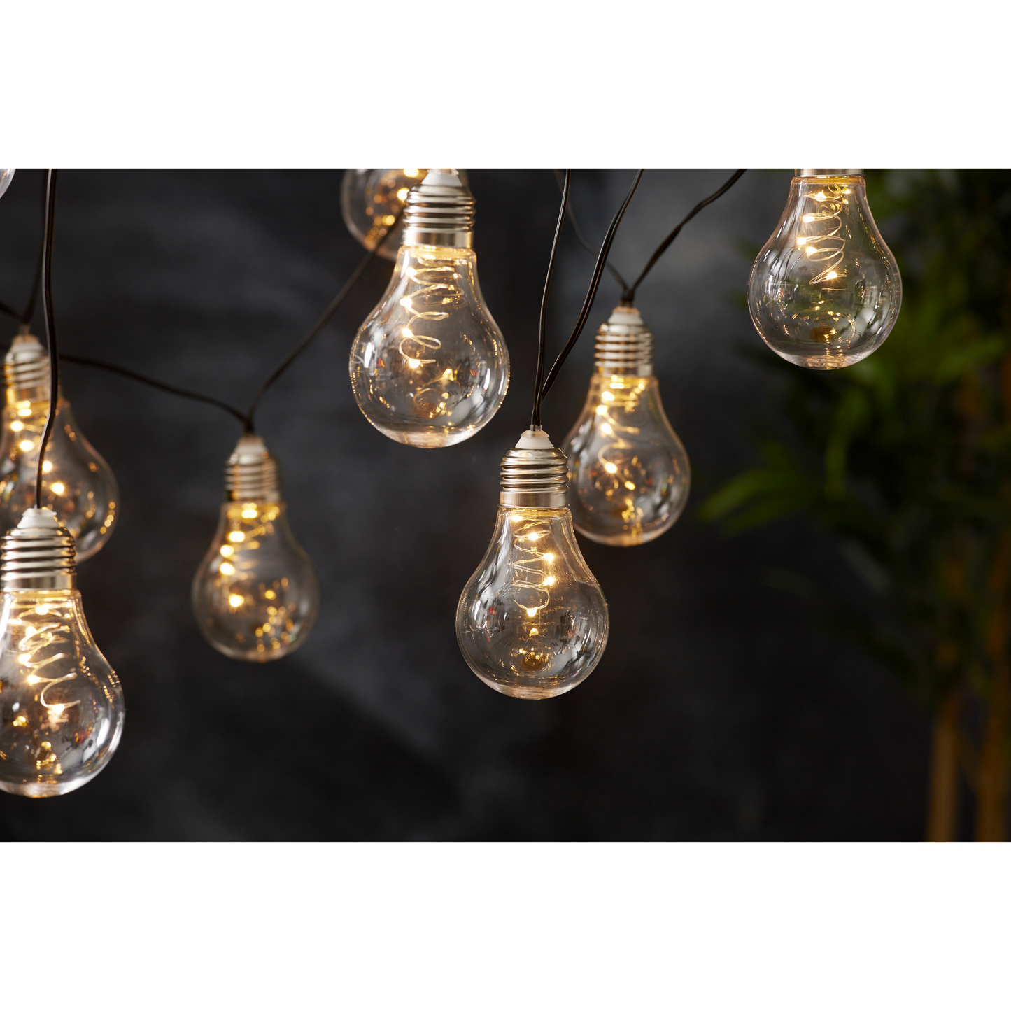 LED- Solarkette ''Glow'', 10-tlg., klar, 190x10cm, Solarbetrieben, outdoor