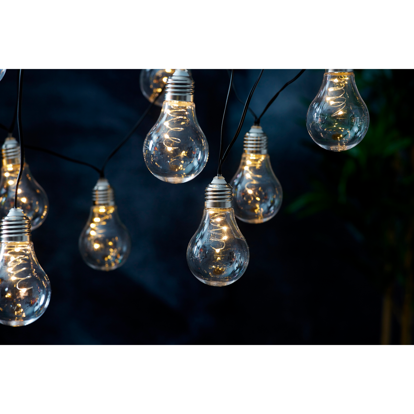 LED- Solarkette ''Glow'', 10-tlg., klar, 190x10cm, Solarbetrieben, outdoor