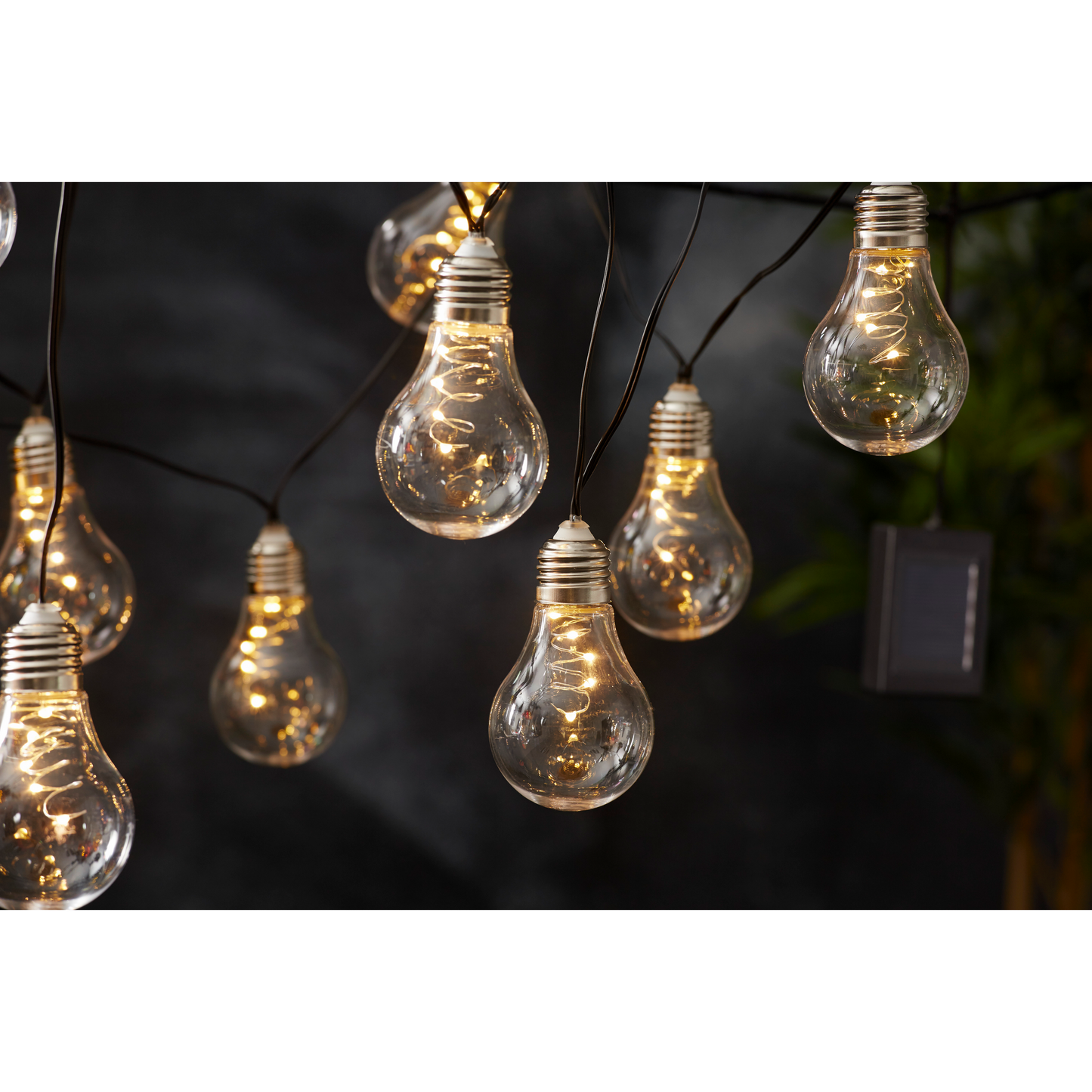 LED- Solarkette ''Glow'', 10-tlg., klar, 190x10cm, Solarbetrieben, outdoor