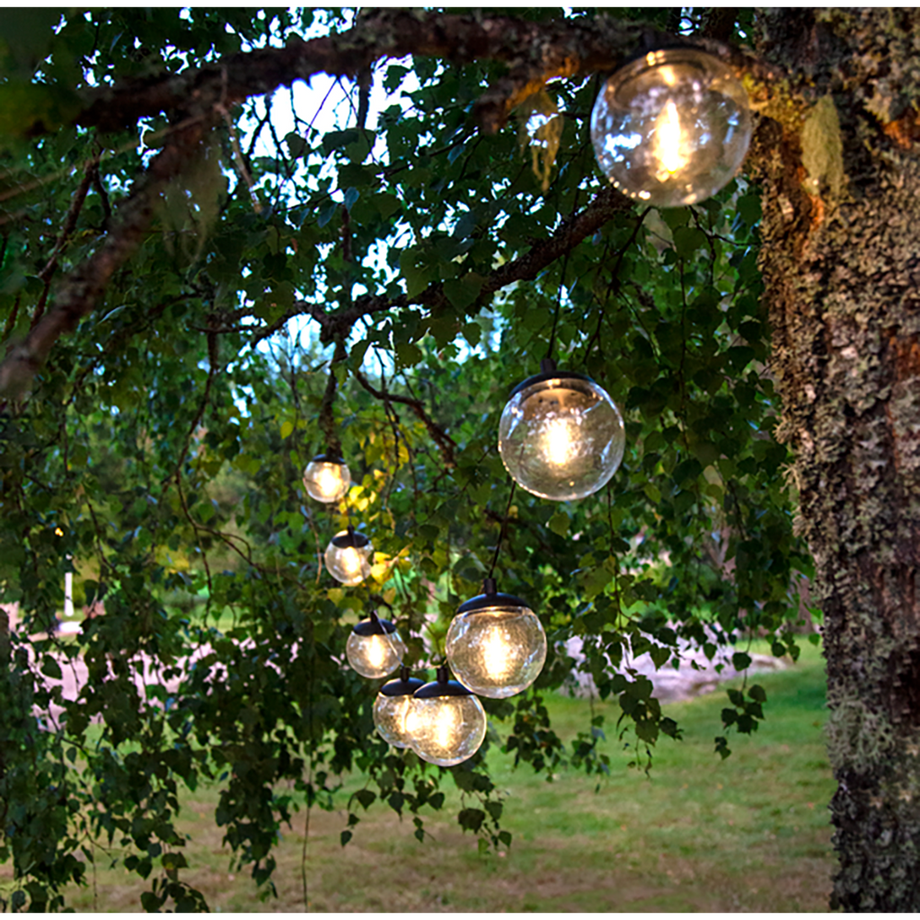 LED-Solarlichterkette ''Globe'' 8-teilig, 170cm Kabel, solarbetrieben, warmweiß