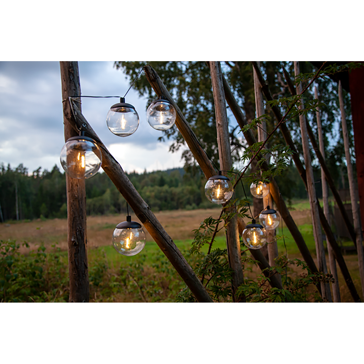 LED-Solarlichterkette ''Globe'' 8-teilig, 170cm Kabel, solarbetrieben, warmweiß