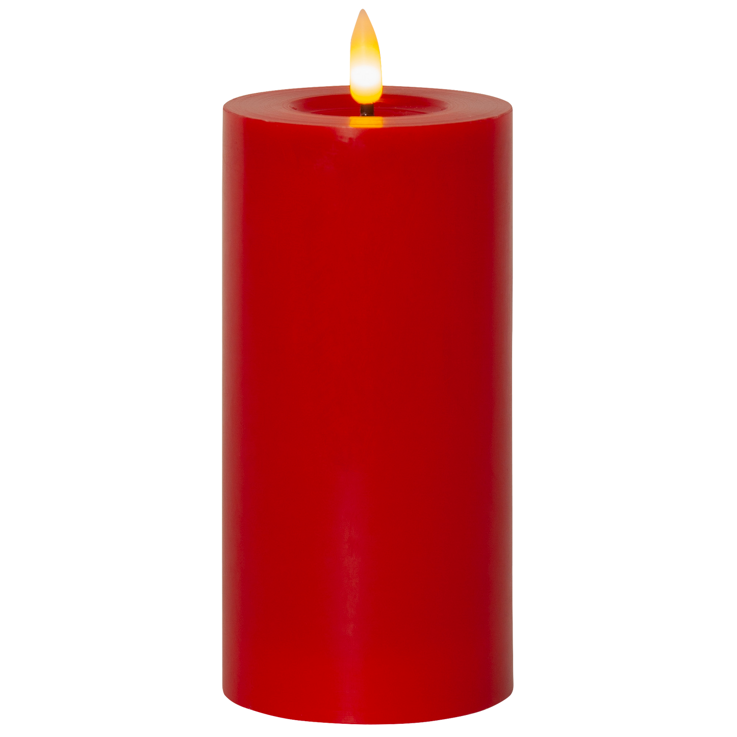 LED Wachskerze ''Flamme Flow'', rot, 17x7,5cm, naturgetreue Flamme