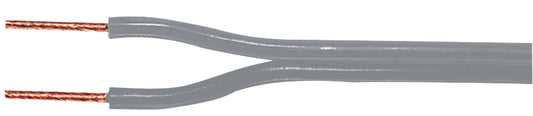 Valueline Lautsprecherkabel auf Rolle 2x 1.00 mm² 100 m Grau