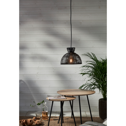 Lampenschirm ''Runde'', schwarz, E27, 26x20cm, Outdoor