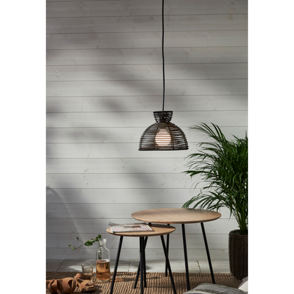 Lampenschirm ''Runde'', schwarz, E27, 26x20cm, Outdoor