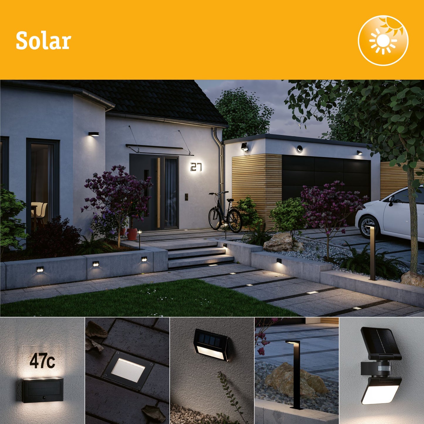 Paulmann Solar Lichterkette Aurinka IP44 3000K 200x6lm Schwarz