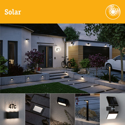 Paulmann Solar Lichterkette Aurinka IP44 3000K 200x6lm Schwarz