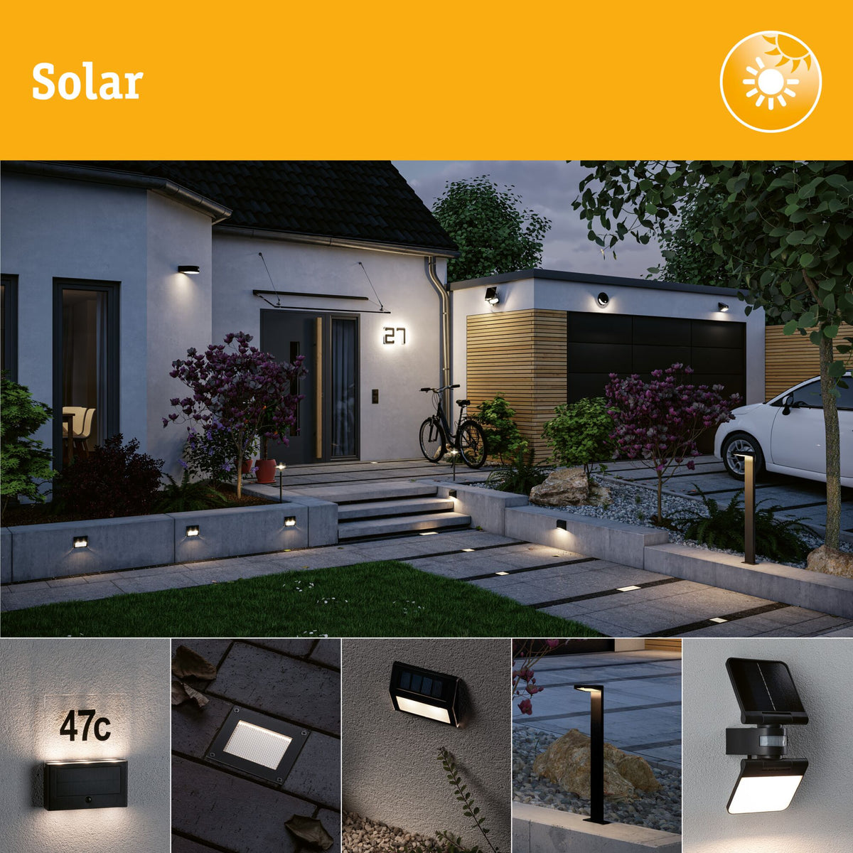 Paulmann Solar LED Spot Solena IP44 3000K 2lm Schwarz