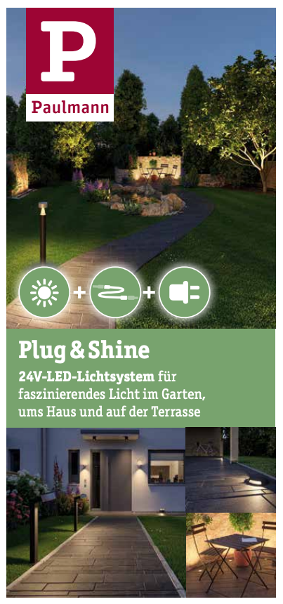 Paulmann Outdoor Plug & Shine Floor Eco Basisset IP65 4000K 3x1W 24V 70mm Silber Eds/Kst