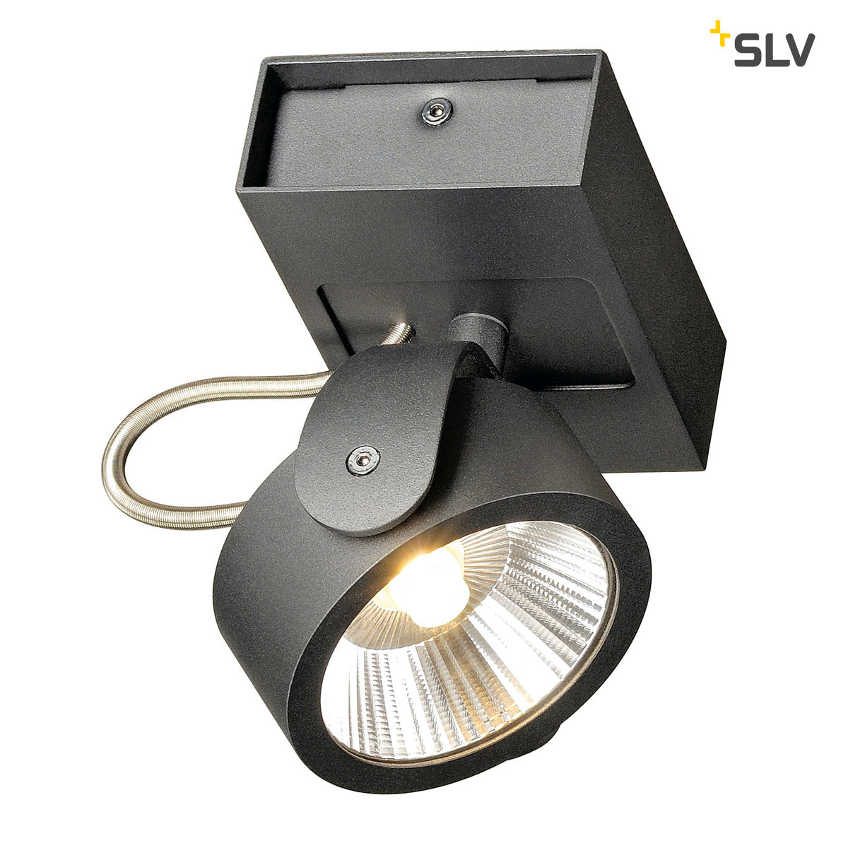 SLV KALU LED 1 Wand- und Deckenleuchte, schwarz, 3000K, 24°